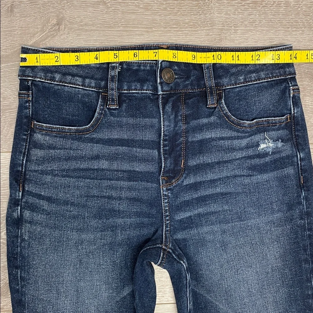 NWOT American Eagle The Dream Jean Hi Rise Jegging Distressed Hem 4